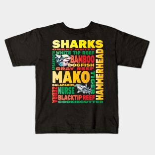 Sharks Aquarium Hobbyist Ocean Marine Biology Biologist Sea Kids T-Shirt